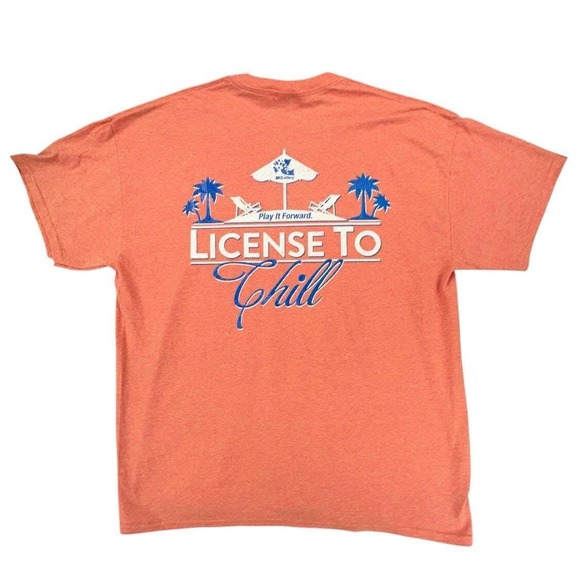 Y2K‎ Gildan License to Chill XL T-Shirt Novelty Flip Flop Zone Graphic Tee - Picture 2 of 9